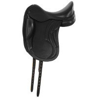 Sela de adestramento com aba única em couro Lusiana Equestro Preto Sela de adestramento com aba única em couro Lusiana Equestro Preto