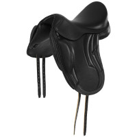 Sela de adestramento com aba única em couro Lusiana Equestro Preto Sela de adestramento com aba única em couro Lusiana Equestro Preto