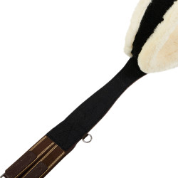 Cilha de obstáculos em couro com lã sintética Alizee Equestro Castanho escuro