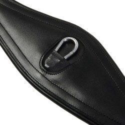 Cinta de obstáculo em couro com bandas elásticas Amelie Equestro Preto