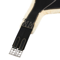 Cilhadura de salto com carneiro sintético Aline Equestro Preto