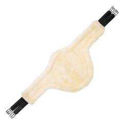 Cilindro peitoral para salto em couro com lã sintética removível Acavallo Preto