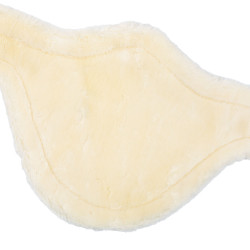 Cilindro peitoral para salto em couro com lã sintética removível Acavallo Conhaque Castanho