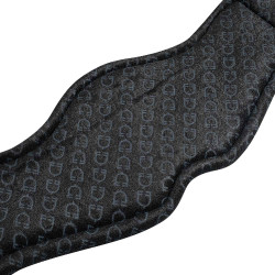 Cinta de adestramento em couro com logotipo gravado Equestro Preto