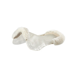 Amortecedor de gel para pônei com recorte e borda em pele de carneiro Classic Acavallo Amortecedor de gel para pônei com recorte e borda em pele de carneiro Classic Acavallo