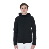 Casaco softshell ajustado masculino com forro polar interior Livigno Equestro Preto Casaco softshell ajustado masculino com forro polar interior Livigno Equestro Preto