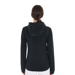 Casaco softshell ajustado feminino com bolsos ocultos Equestro Preto Casaco softshell ajustado feminino com bolsos ocultos Equestro Preto