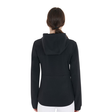 Casaco softshell ajustado feminino com bolsos ocultos Equestro Casaco softshell ajustado feminino com bolsos ocultos Equestro