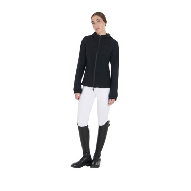 Casaco softshell ajustado feminino com bolsos ocultos Equestro Casaco softshell ajustado feminino com bolsos ocultos Equestro