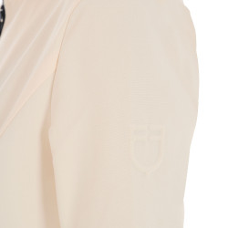 Casaco softshell ajustado com fecho corta-vento feminino Equestro Branco antigo Bege