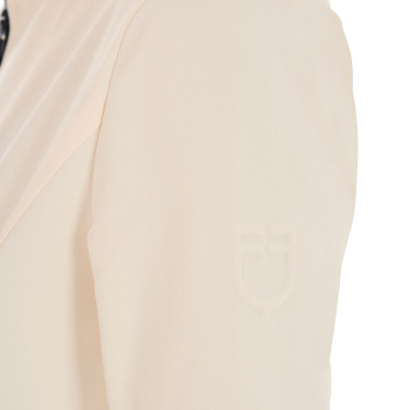 Casaco softshell ajustado com fecho corta-vento feminino Equestro Branco antigo Bege