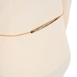 Casaco softshell ajustado com fecho corta-vento feminino Equestro Branco antigo Bege