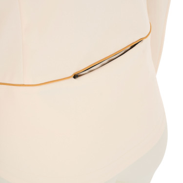 Casaco softshell ajustado com fecho corta-vento feminino Equestro Branco antigo Bege