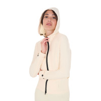 Casaco softshell ajustado com fecho corta-vento feminino Equestro Branco antigo Bege