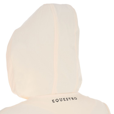 Casaco softshell ajustado com fecho corta-vento feminino Equestro Branco antigo Bege