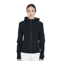 Casaco softshell ajustado com fecho corta-vento feminino Equestro Preto Casaco softshell ajustado com fecho corta-vento feminino Equestro Preto