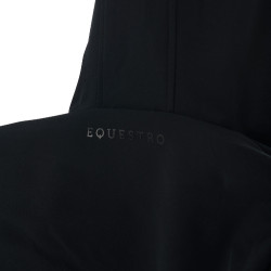Casaco softshell ajustado com fecho corta-vento feminino Equestro Preto