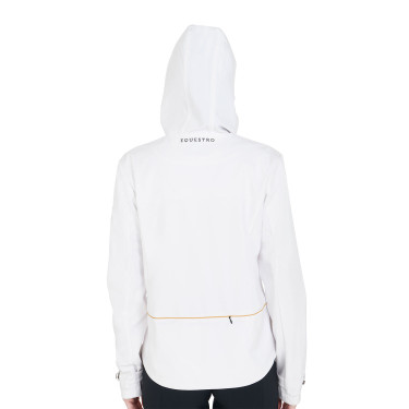 Casaco softshell ajustado com fecho corta-vento feminino Equestro Branco