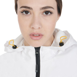 Casaco softshell ajustado com fecho corta-vento feminino Equestro Branco