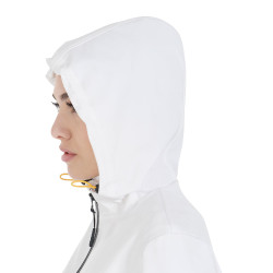 Casaco softshell ajustado com fecho corta-vento feminino Equestro Branco