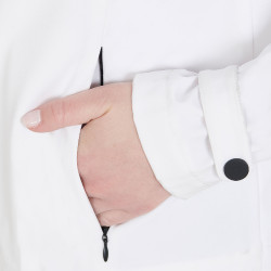 Casaco softshell ajustado com fecho corta-vento feminino Equestro Branco