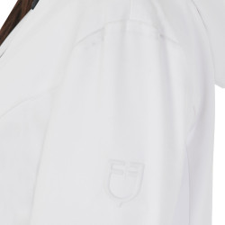 Casaco softshell ajustado com fecho corta-vento feminino Equestro Branco