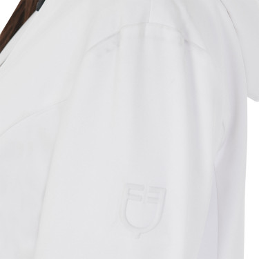 Casaco softshell ajustado com fecho corta-vento feminino Equestro Branco