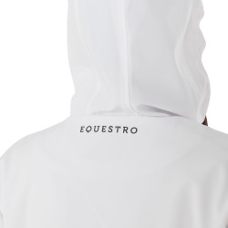 Casaco softshell ajustado com fecho corta-vento feminino Equestro Branco