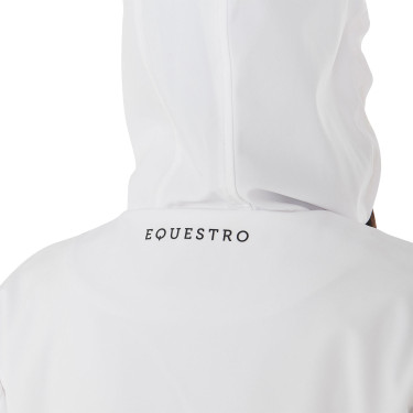Casaco softshell ajustado com fecho corta-vento feminino Equestro Branco