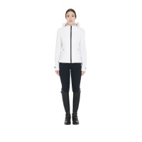 Casaco softshell ajustado com fecho corta-vento feminino Equestro Branco Casaco softshell ajustado com fecho corta-vento feminino Equestro Branco