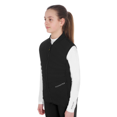 Colete feminino acinturado sem mangas em tecido técnico Equestro Colete feminino acinturado sem mangas em tecido técnico Equestro