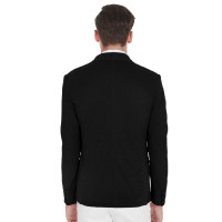 Casaco de competição perfurado masculino 3 botões Equestro Preto