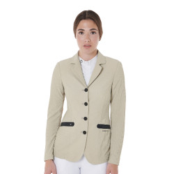 Casaco de competição perfurado feminino 4 botões Equestro