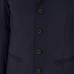Casaco de competição masculino com logotipo bordado contrastante Equestro Blazer marinho Azul-marinho