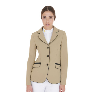 Casaco de competição feminino em tecido técnico elástico Equestro Casaco de competição feminino em tecido técnico elástico Equestro
