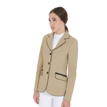 Casaco de competição feminino em tecido técnico elástico Equestro Casaco de competição feminino em tecido técnico elástico Equestro