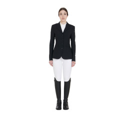 Chaqueta de concurso para mujer con corte anatómico de 4 botones Active Equestro Preto