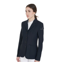 Chaqueta de concurso para mujer con corte anatómico de 4 botones Active Equestro Marinho Azul-marinho