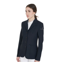 Chaqueta de concurso para mujer con corte anatómico de 4 botones Active Equestro Marinho Azul-marinho