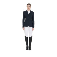 Chaqueta de concurso para mujer con corte anatómico de 4 botones Active Equestro Marinho Azul-marinho