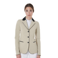 Casaco de competição feminino de 3 botões Elegance Equestro Preto Casaco de competição feminino de 3 botões Elegance Equestro Preto