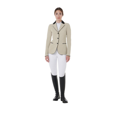 Casaco de competição feminino de 3 botões Elegance Equestro Casaco de competição feminino de 3 botões Elegance Equestro