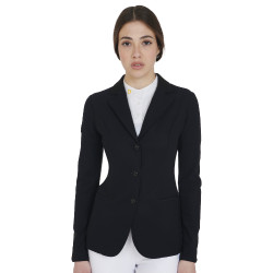Casaco de competição feminino de 3 botões Elegance Equestro Preto