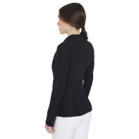 Casaco de competição feminino de 3 botões Elegance Equestro Preto