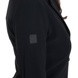 Casaco de competição feminino de 3 botões Elegance Equestro Preto