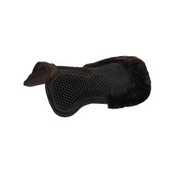 Amortecedor traseiro de camurça com lã de carneiro e dianteiro em gel Acavallo Castanho / castanho