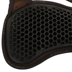 Amortecedor traseiro de camurça com lã de carneiro e dianteiro em gel Acavallo Castanho / castanho