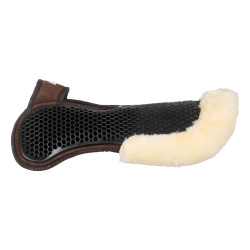 Amortecedor traseiro de camurça com lã de carneiro e dianteiro em gel Acavallo Marrom / natural Castanho
