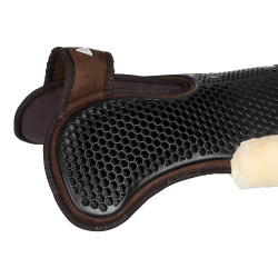 Amortecedor traseiro de camurça com lã de carneiro e dianteiro em gel Acavallo Marrom / natural Castanho