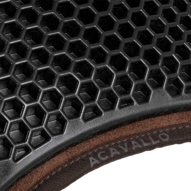 Amortecedor traseiro de camurça com lã de carneiro e dianteiro em gel Acavallo Marrom / natural Castanho